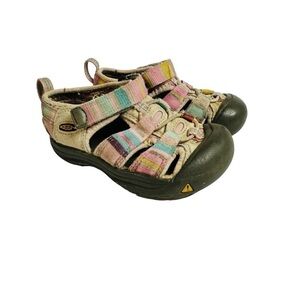 Keen Venice H2 Toddler Girls Pink Striped Pastel Water Sandals Size 6